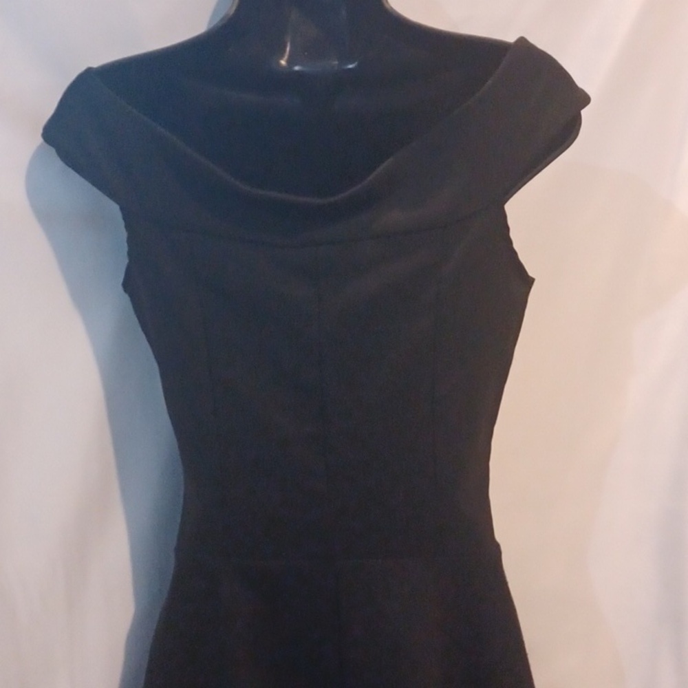 Ruby Rox Vintage y2K Black Fit & Flare Dress Hot Pink Crinoline Size 9 - Picture 5 of 9